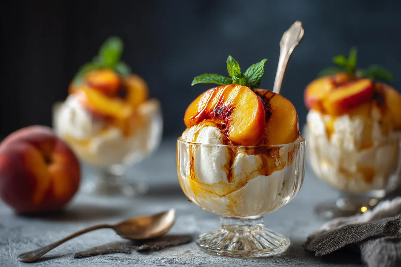 Delicious Grilled Peach Sundaes A MustTry Summer Treat Grilled Peach Sundaes