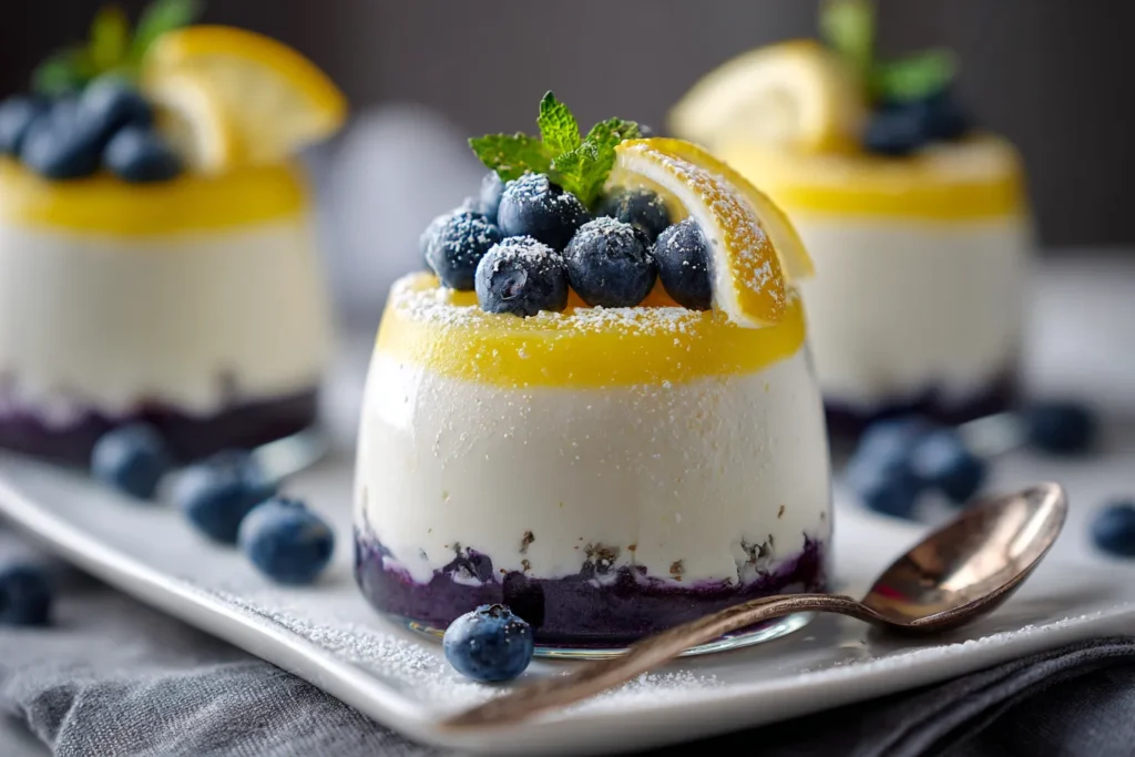 No Bake Lemon Blueberry Dessert