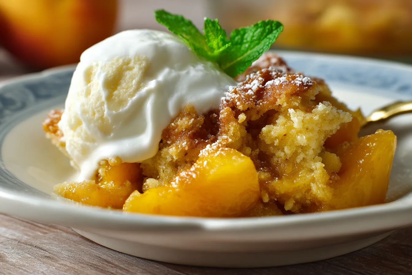 Ultimate Peach Cobbler Recipe upscaled 68630b01616eb