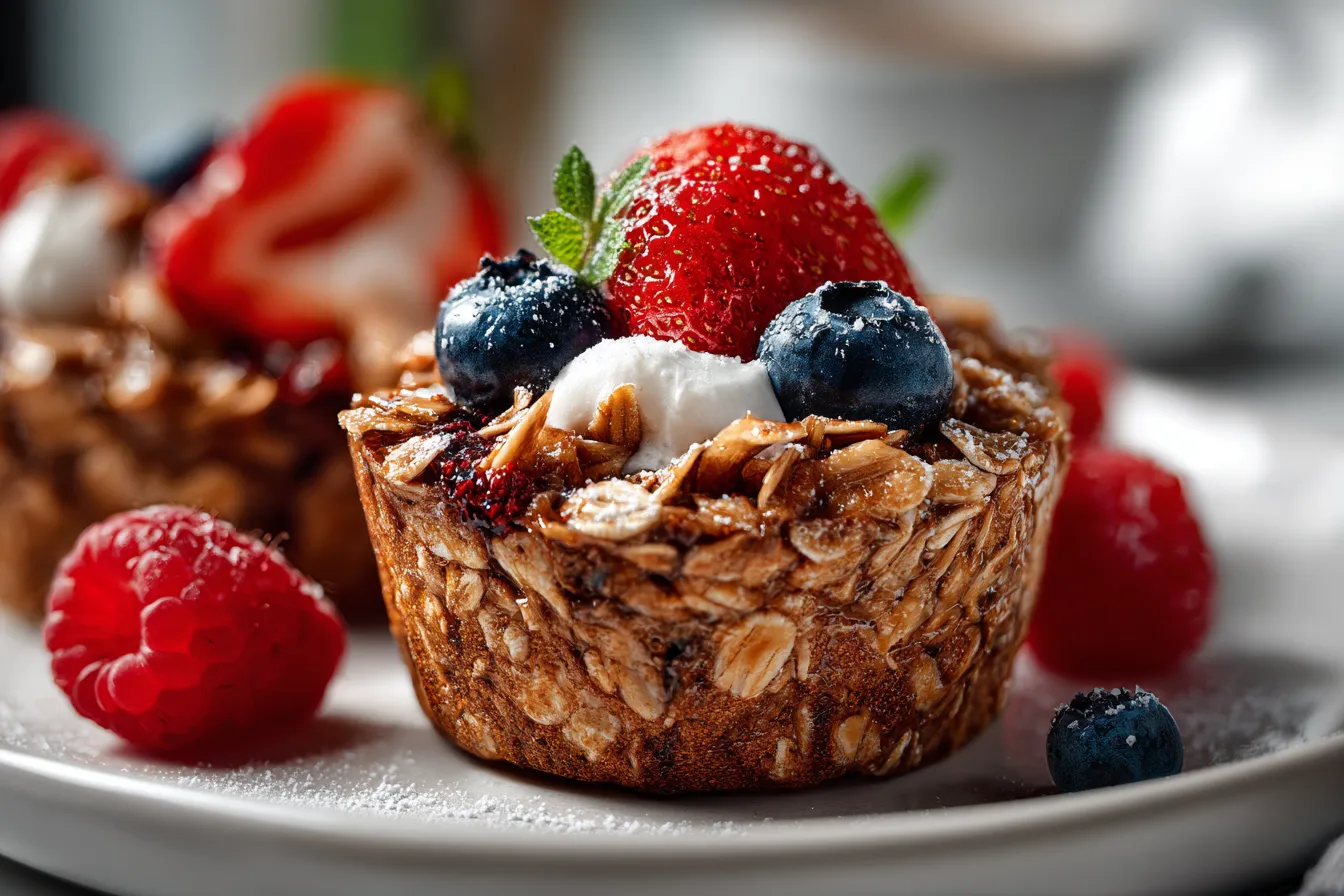 Delicious Baked Oatmeal Cups for Healthy Mornings Easy Recipe 2 Baked Oatmeal Cups upscaled 68774ea963129