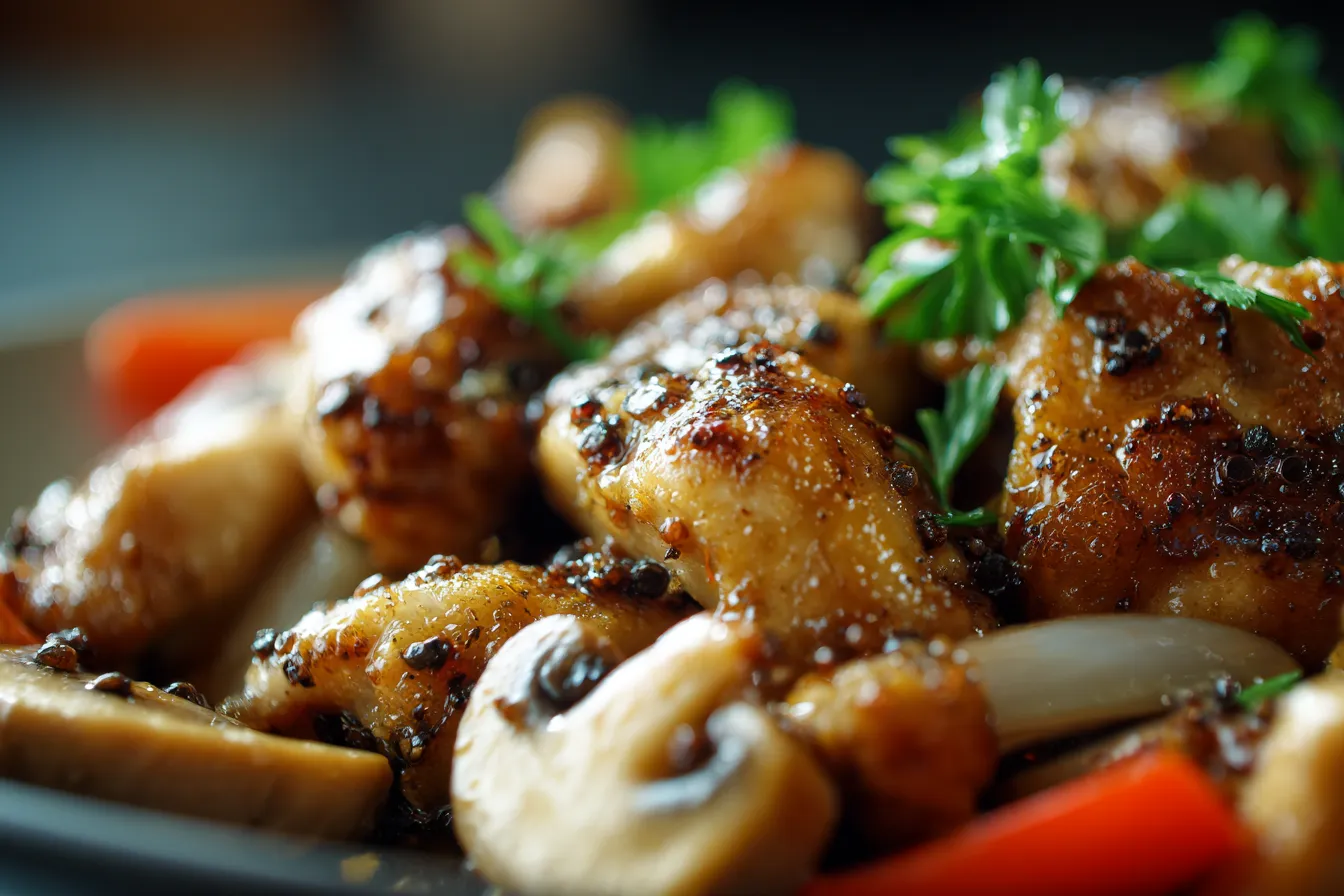 Irresistible Black Pepper Chicken Mushrooms Recipe Magic Black Pepper Chicken with Mushrooms