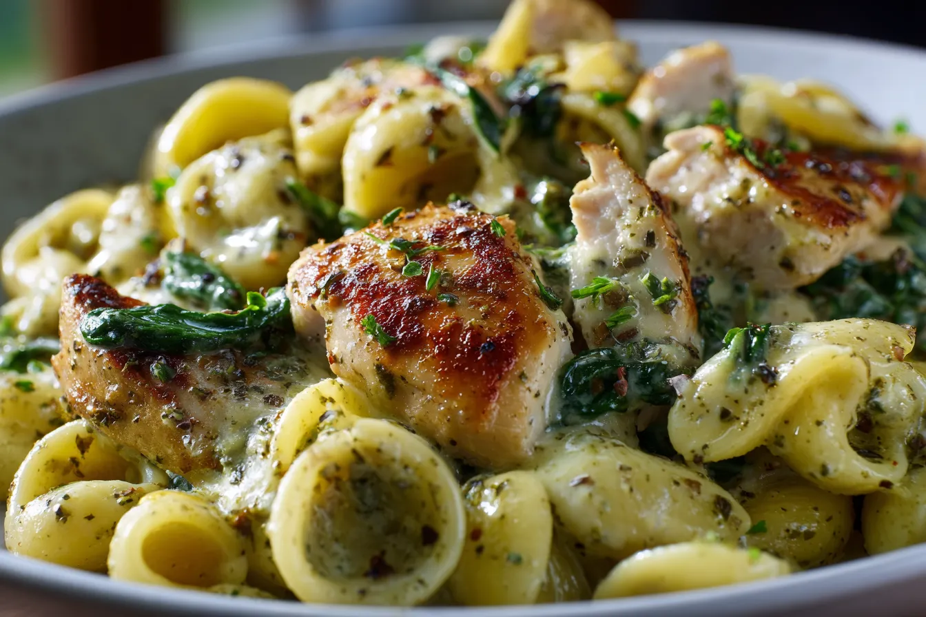Creamy Pesto Chicken Pasta upscaled 68703eb171ef6