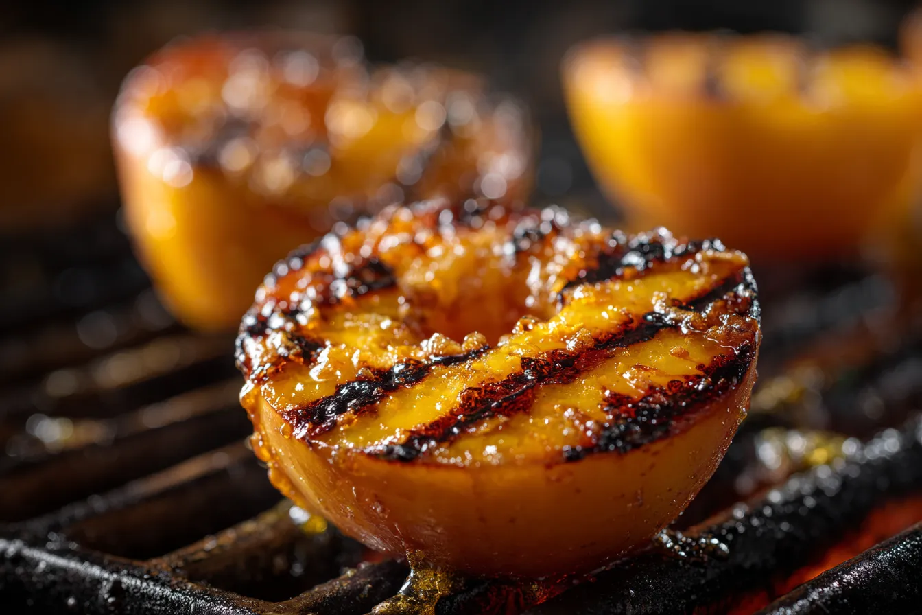 Delicious Easy Grilled Peaches with Caramel Summer BBQ Delight 2 Easy Grilled Peaches with upscaled 6863e6244ceee