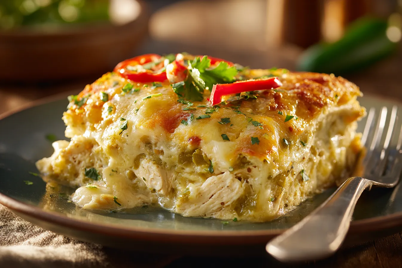 Flavorful Green Chile Chicken Enchilada Casserole Delight 3 Green Chile Chicken Enchilada upscaled 68708de905c0e