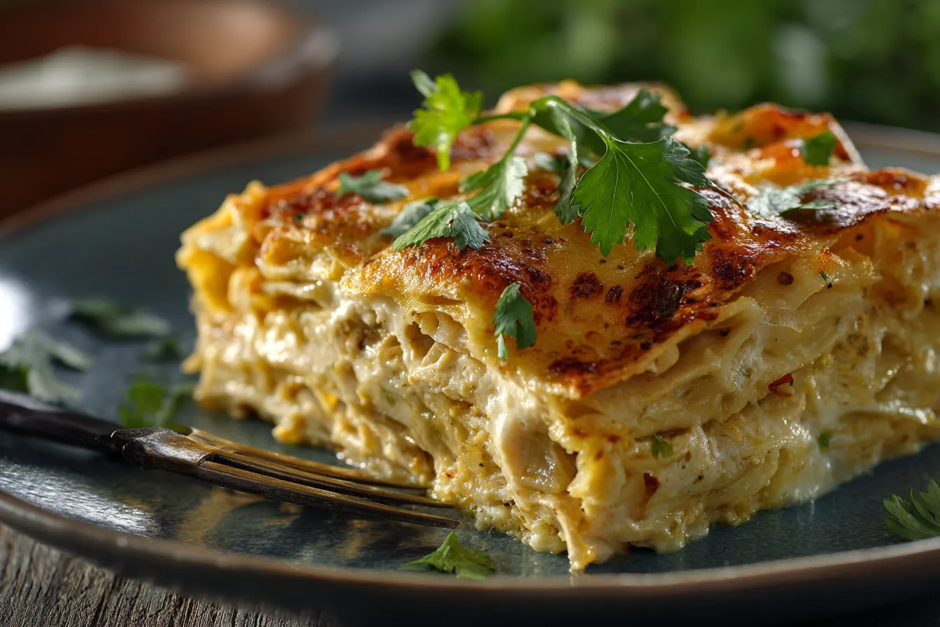 Flavorful Green Chile Chicken Enchilada Casserole Delight 2 Green Chile Chicken Enchilada upscaled 68708e60a302f