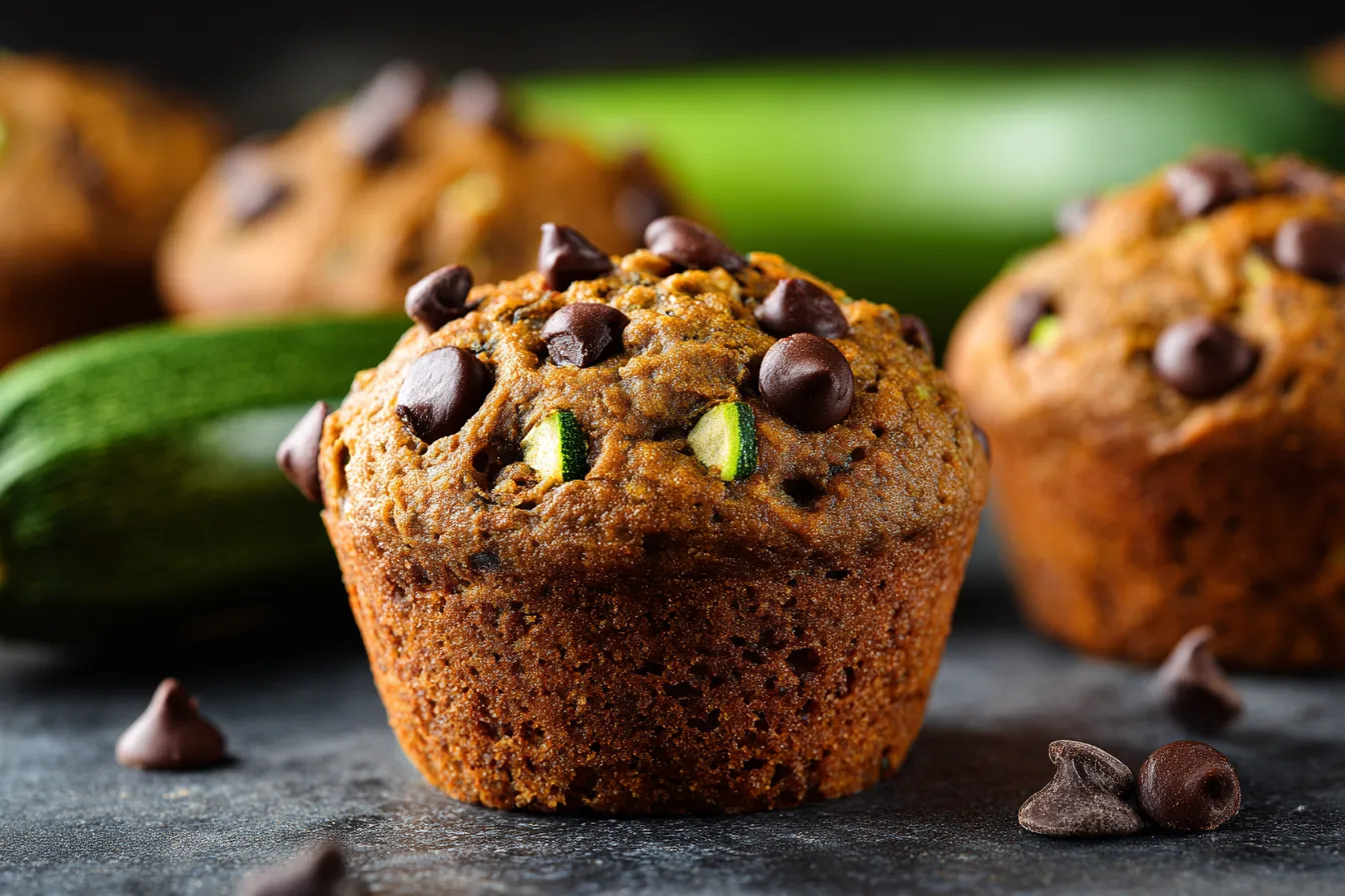Healthy Zucchini Muffins with Choco