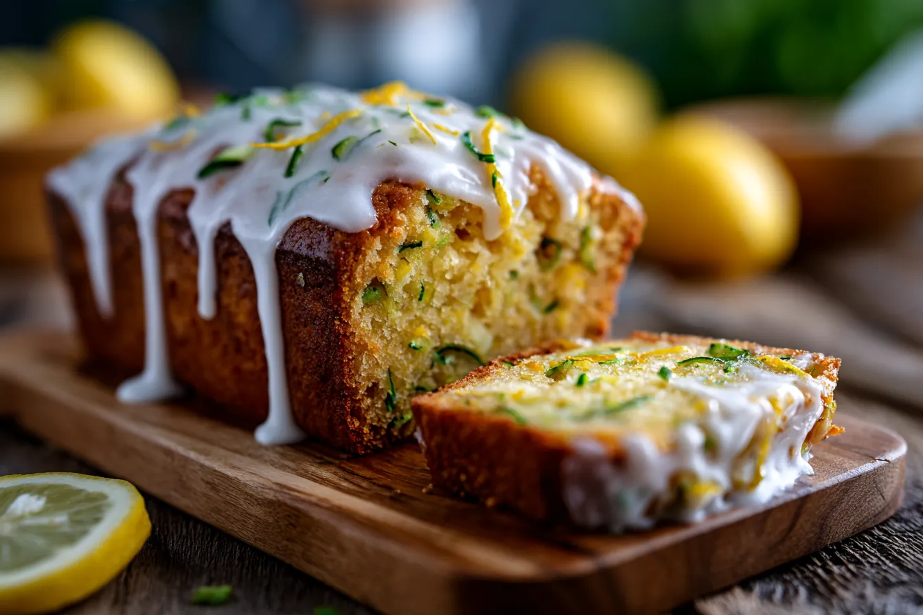 Lemon Zucchini Loaf with Lemon Glaze