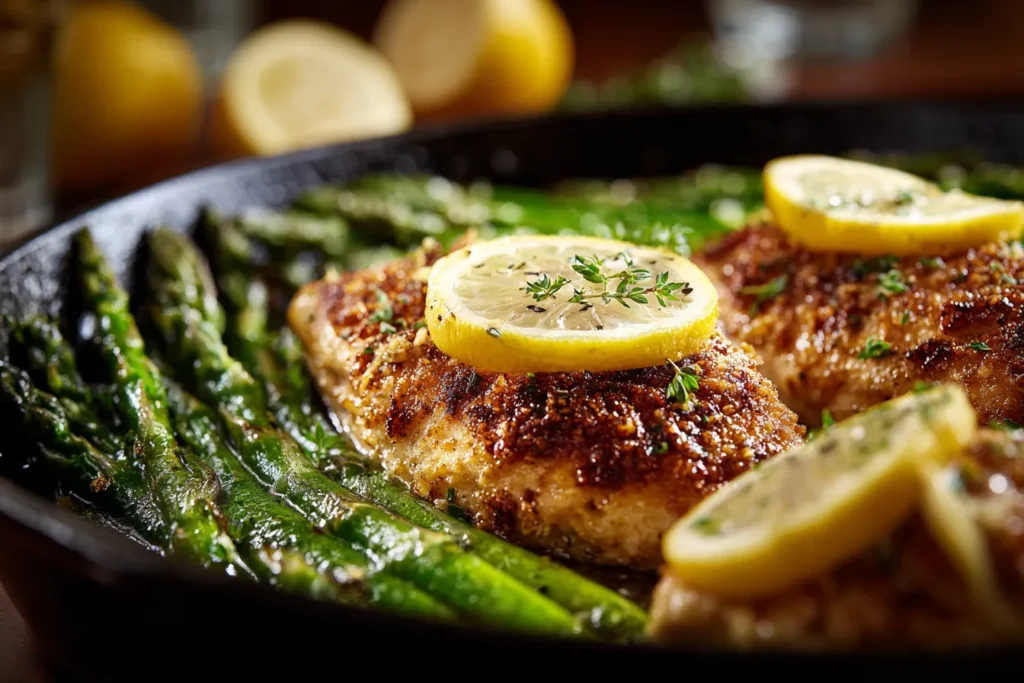 Savory One Pan Lemon Parmesan Chicken Recipe Asparagus Delight 4 One Pan Lemon Parmesan Chicken Recipe