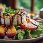 Peach Burrata Salad with Balsamic