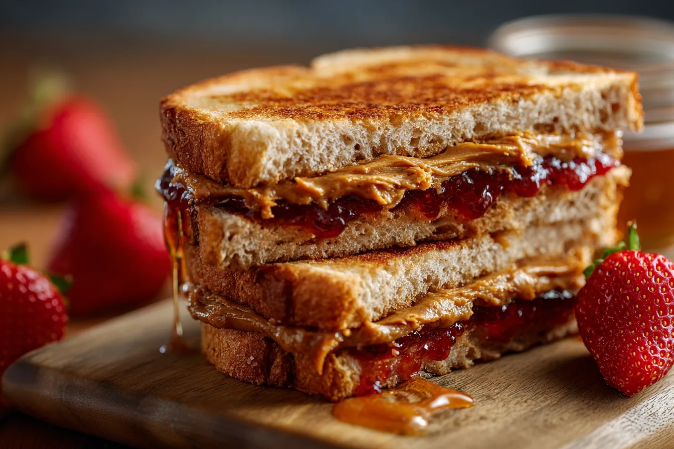 SunButter and Jam Sandwiches