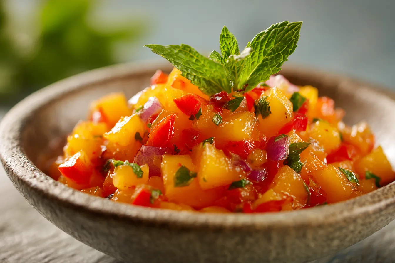 Sweet and Spicy Peach Salsa