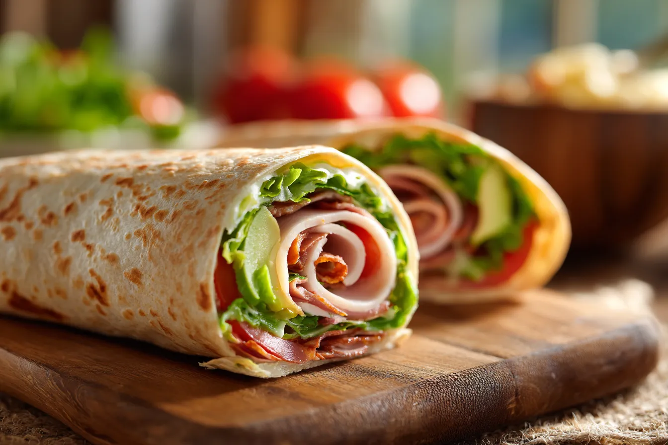 Delicious Turkey & Avocado Wrap Healthy Satisfying Meal Turkey & Avocado Wrap