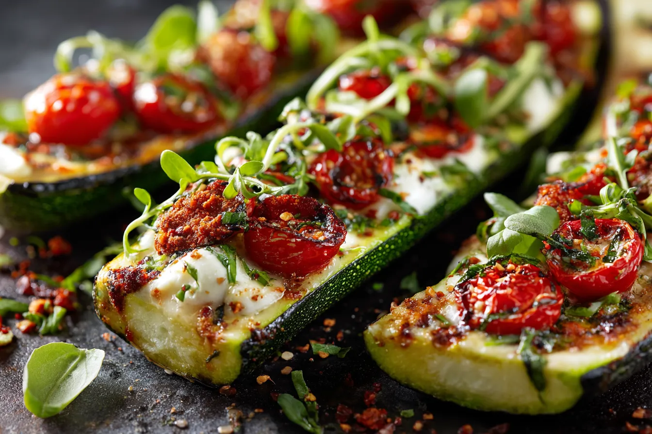 Delicious Zucchini Pizza Boats Healthy FlavorPacked Recipe 5 Zucchini Pizza Boats upscaled 68704722289f5