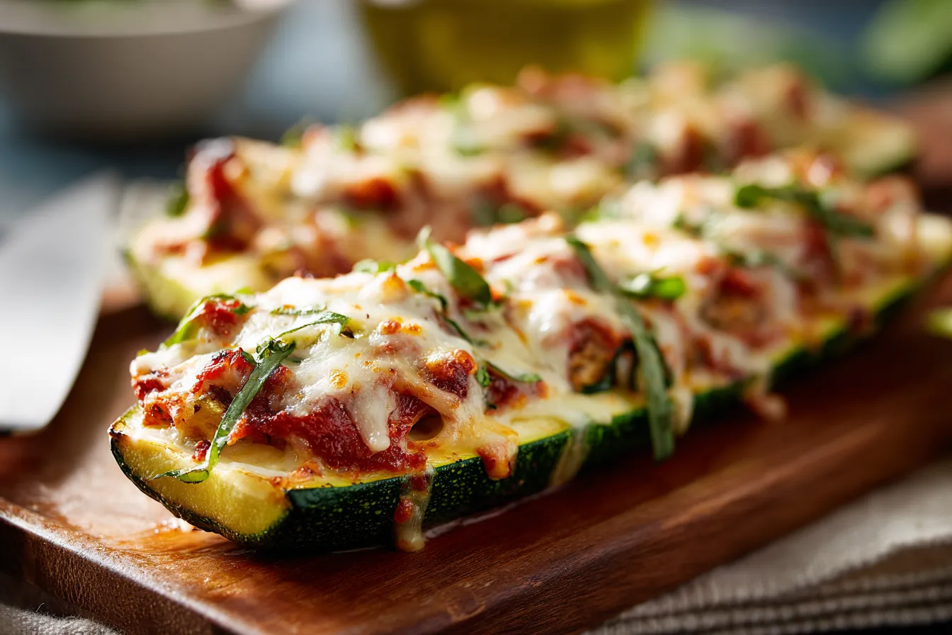 Delicious Zucchini Pizza Boats Healthy FlavorPacked Recipe 2 Zucchini Pizza Boats upscaled 687048115410c