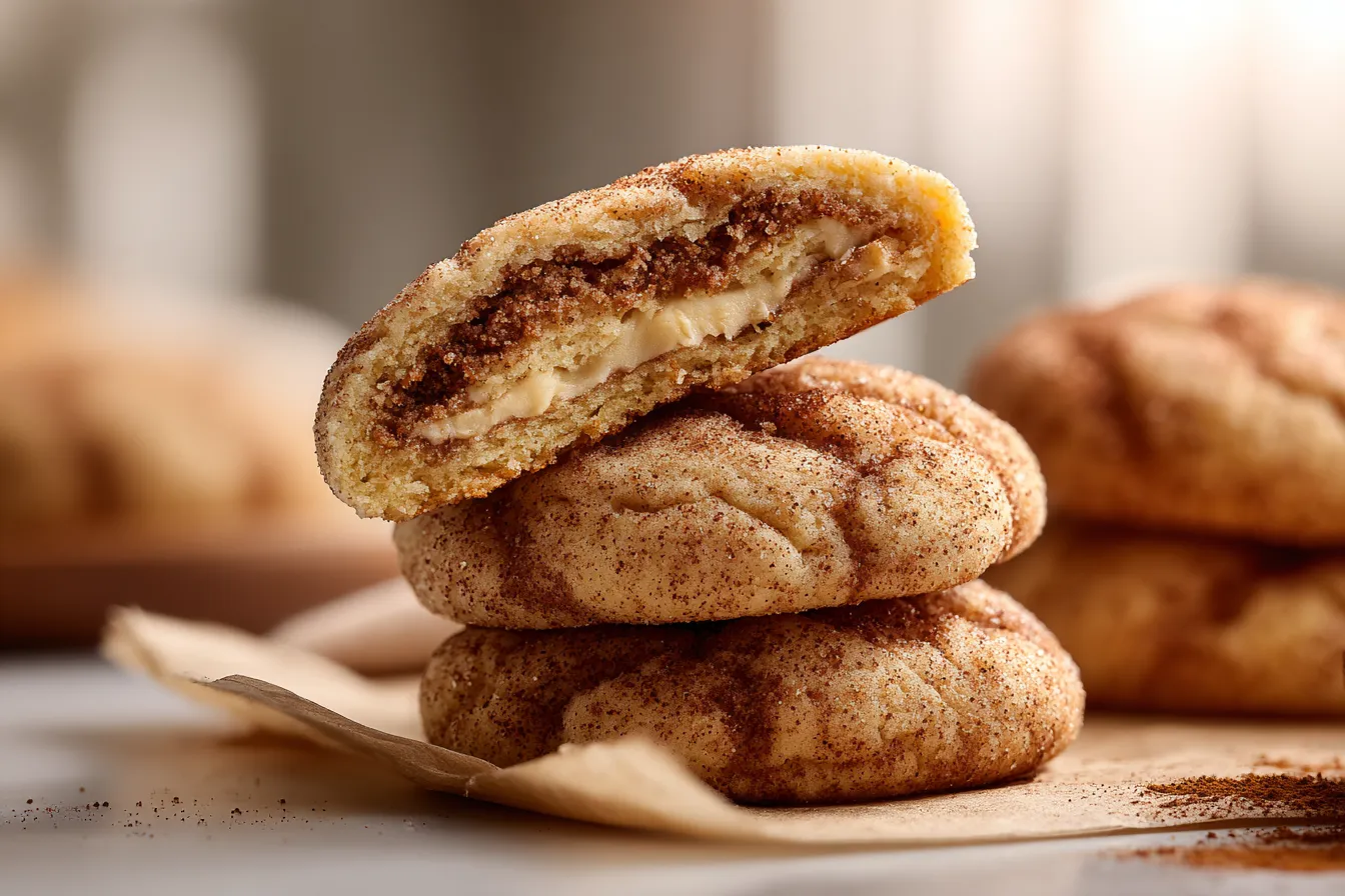 Cheesecake Stuffed Snickerdoodles