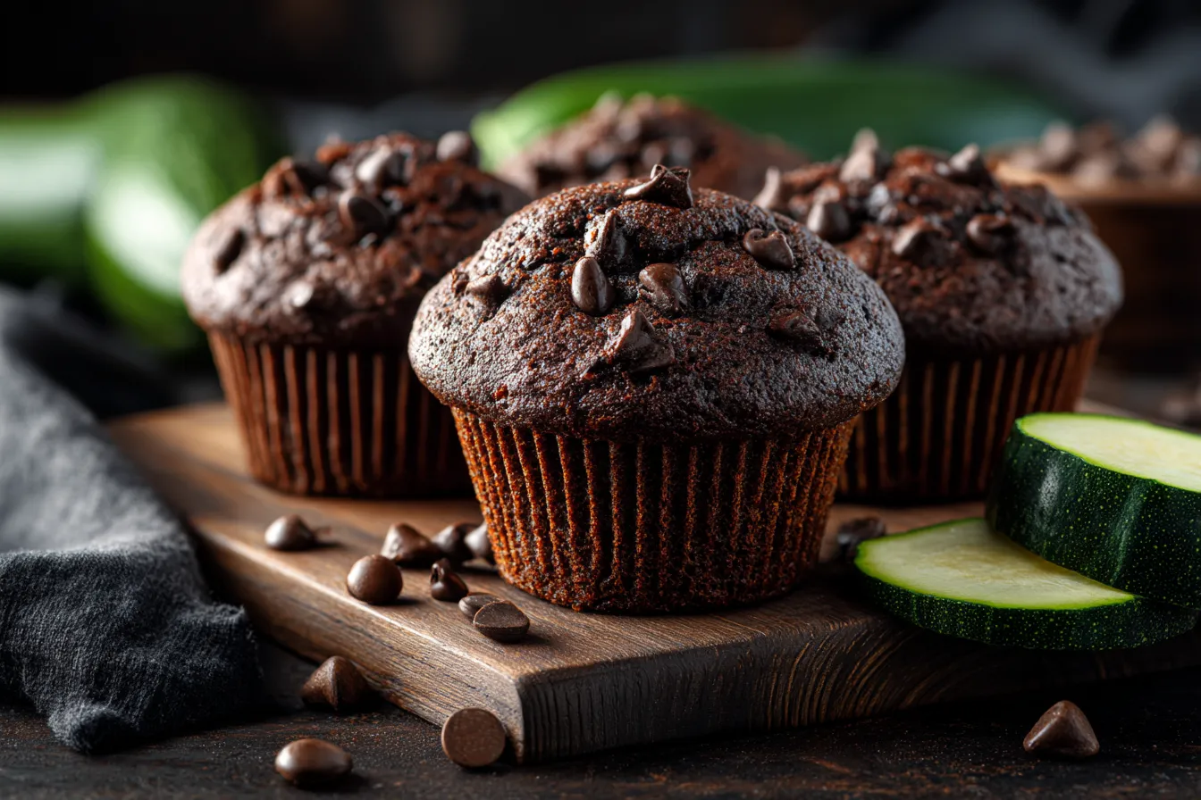 Chocolate Zucchini Muffins upscaled 689db492f370c