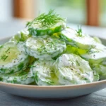 Delicious Creamy Cucumber Salad Recipe for Refreshing Lunch 5 Creamy Cucumber Salad