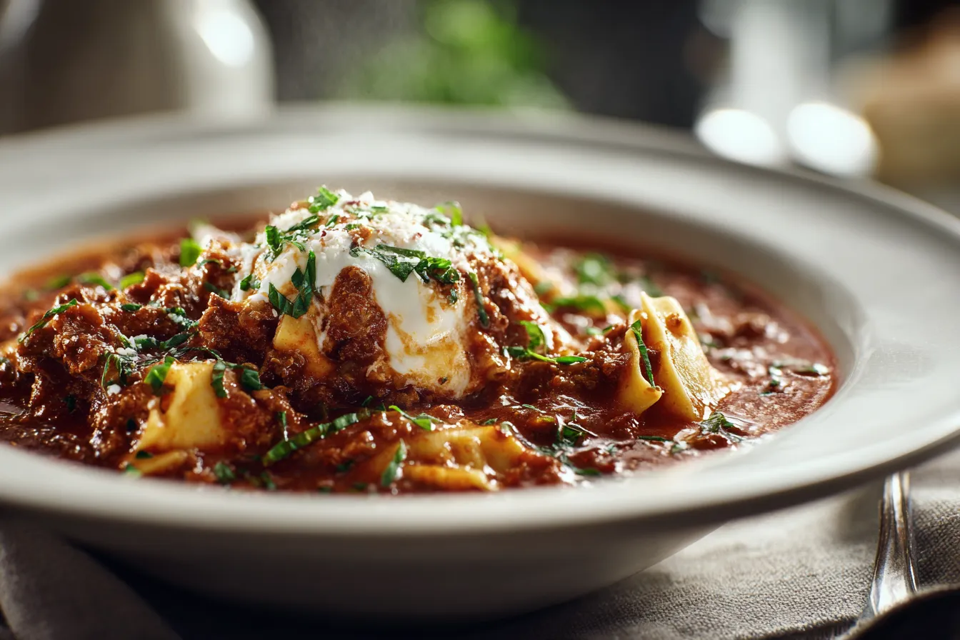 Crockpot Lasagna Soup