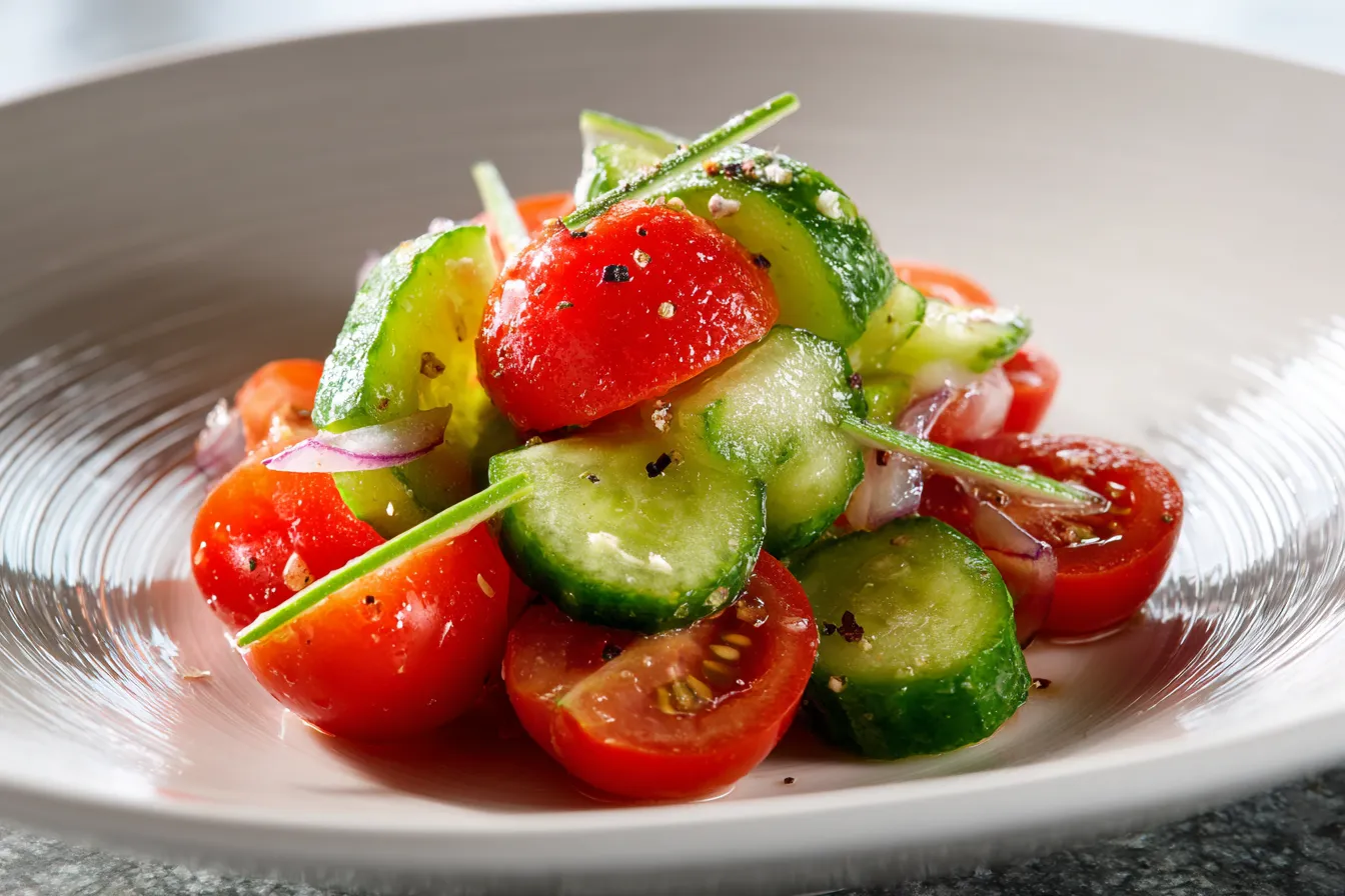 Refreshing Cucumber Tomato Salad Easy Healthy Delicious 5 Cucumber Tomato Salad upscaled 689dd12a3e775