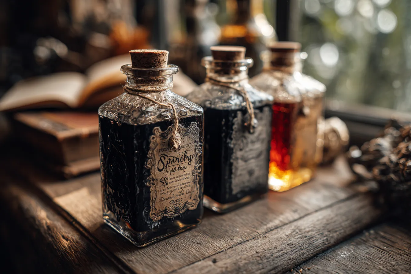 DIY Halloween Coffee Syrup Bottles & Labels