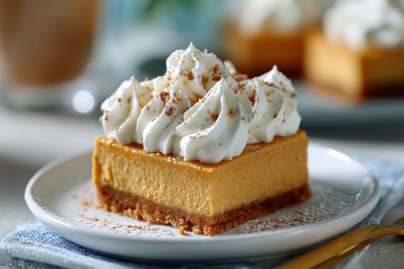 Delightful No Bake Pumpkin Cheesecake Bars 2 Delightful No Bake Pumpkin upscaled 68a52d125a7da
