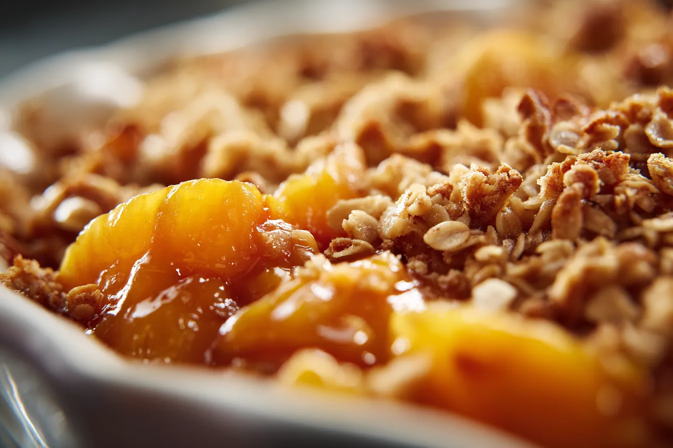 Deliciously Easy Peach Crisp Recipe Quick Simple Delight 2 Easy Peach Crisp upscaled 6893614a7cefe
