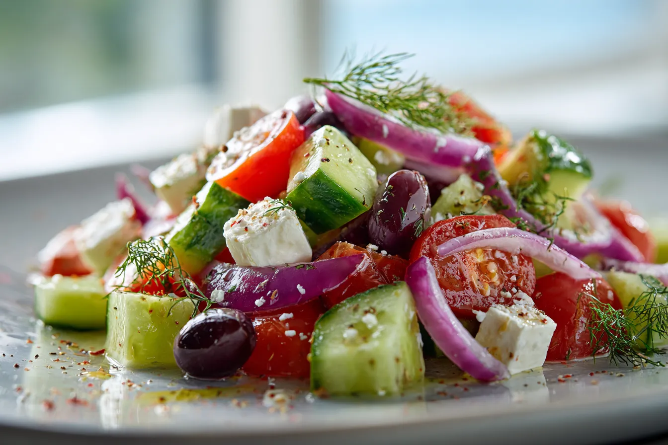 Delicious Greek Cucumber Salad Recipe Refreshing Healthy 4 Greek Cucumber Salad upscaled 689d60aa50362