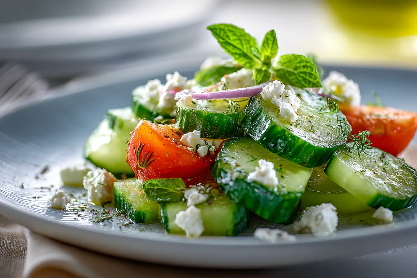 Delicious Greek Cucumber Salad Recipe Refreshing Healthy 1 Greek Cucumber Salad
