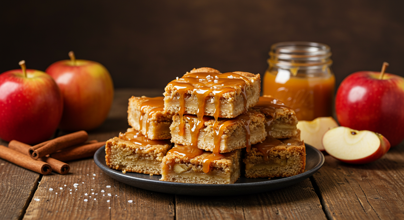 Irresistible Salted Caramel Apple Bars for Fall 1 Irresistible Salted Caramel Apple Bars for Fall