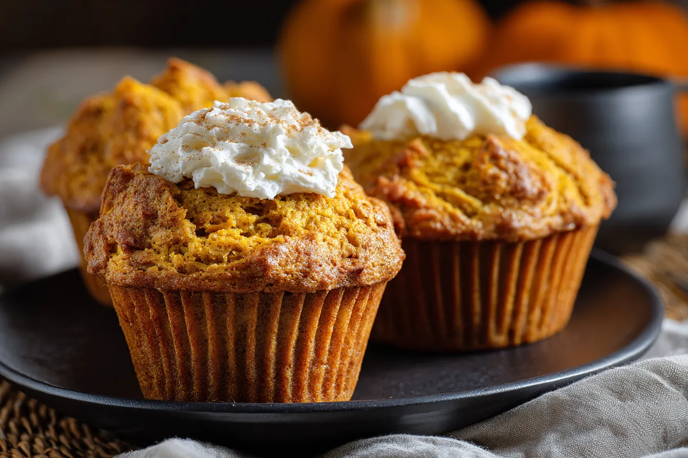 Moist Pumpkin Cream Cheese Muffins