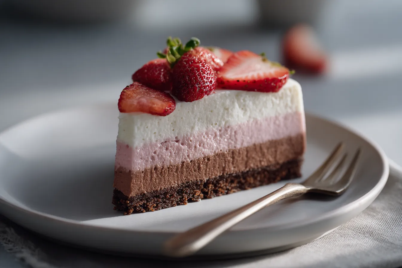No Bake Neapolitan Cheesecake upscaled 689c724e2d6d1