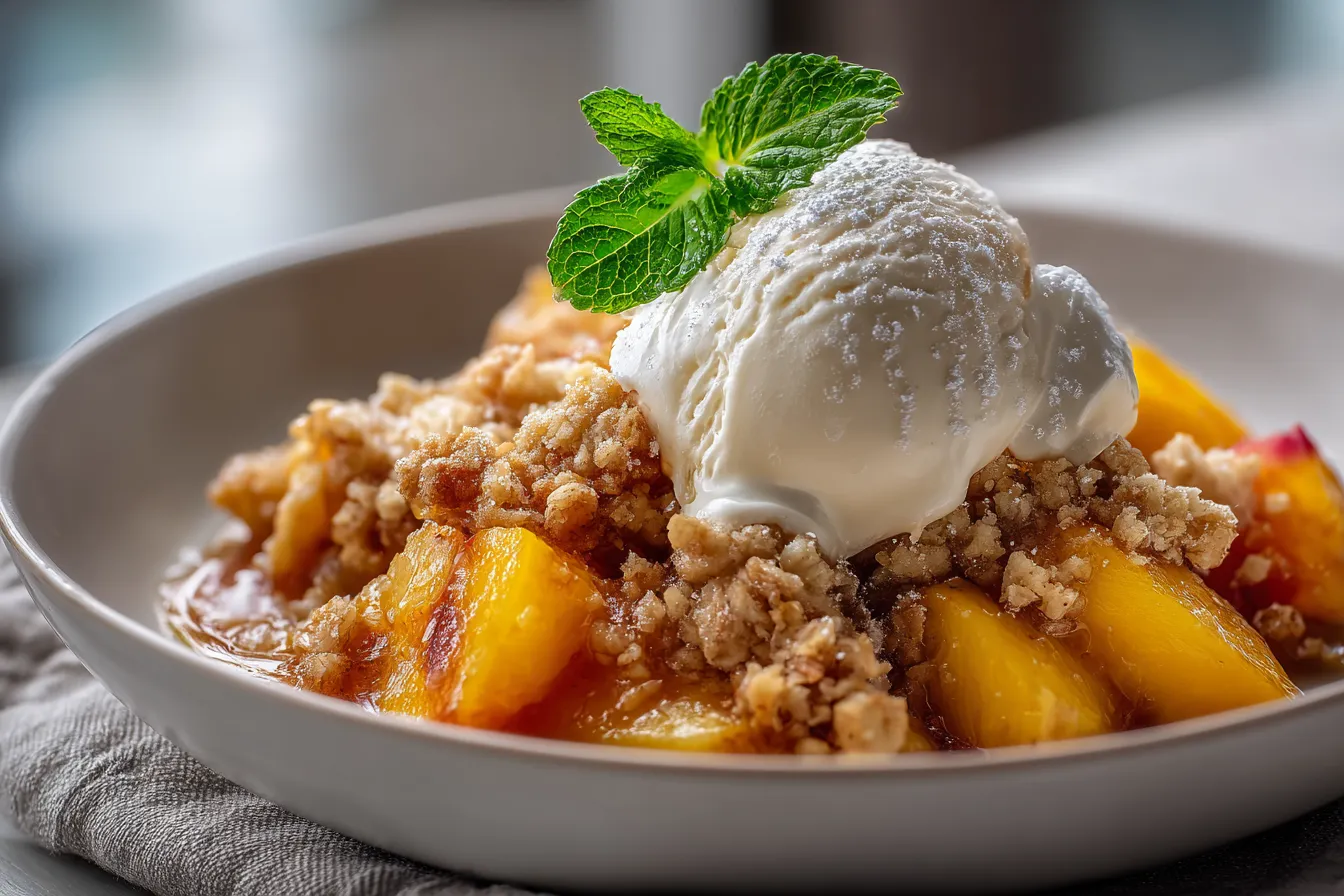 Irresistible Peach Crumble Recipe Delightfully Sweet Easy 3 Peach Crumble upscaled 689d44c659642
