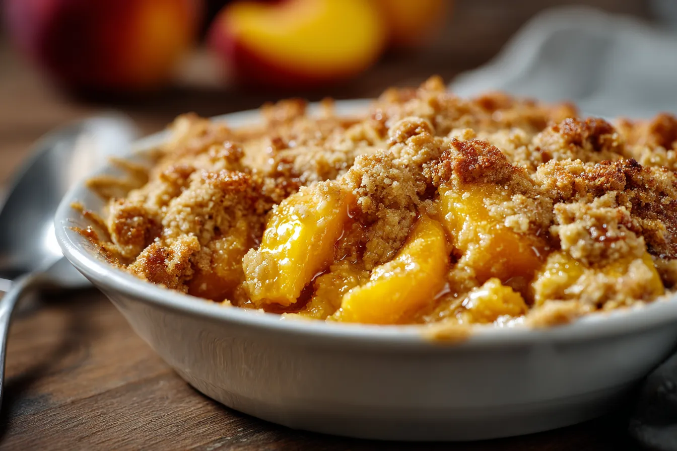 Irresistible Peach Crumble Recipe Delightfully Sweet Easy 4 Peach Crumble upscaled 689d453e673ae