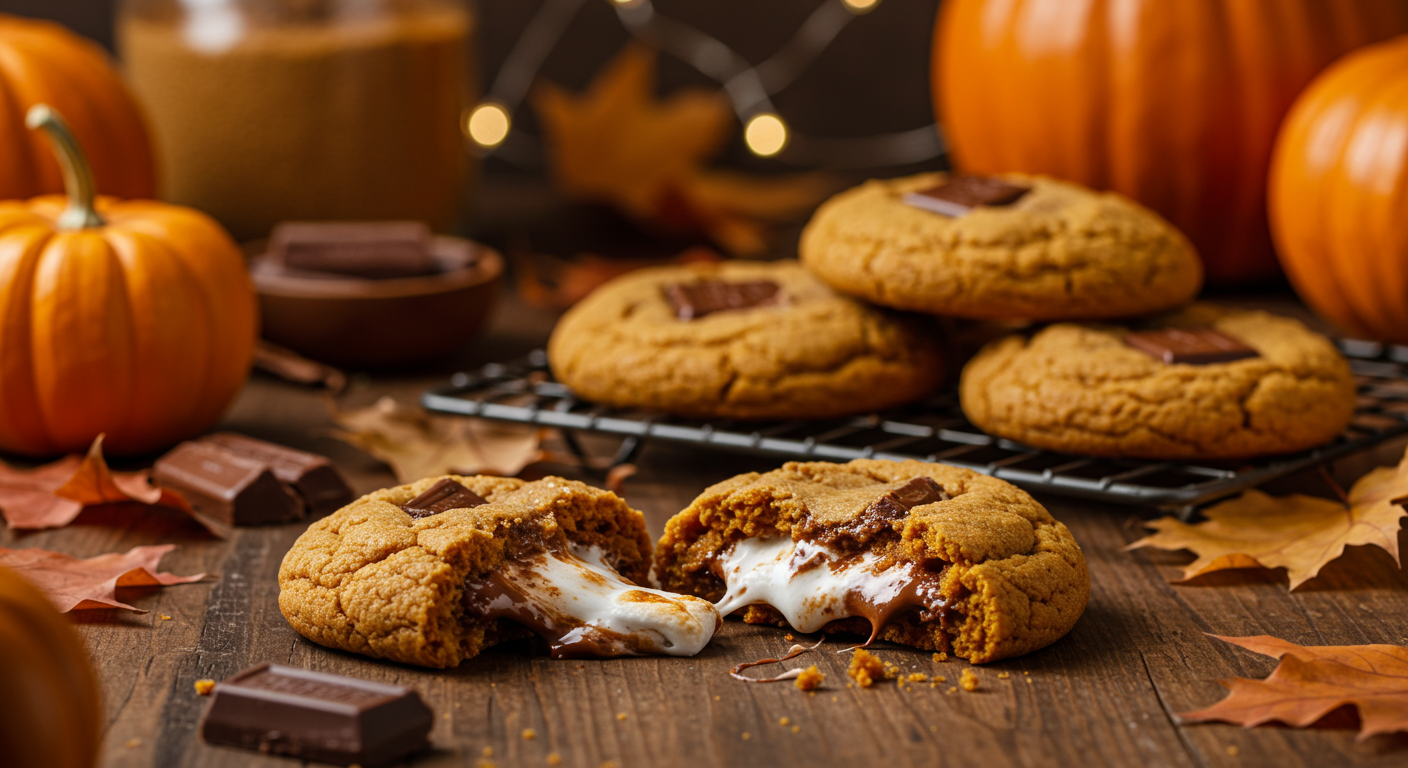 Pumpkin S’mores Cookies: Soft, Gooey, and Irresistible Pumpkin S'mores Cookies