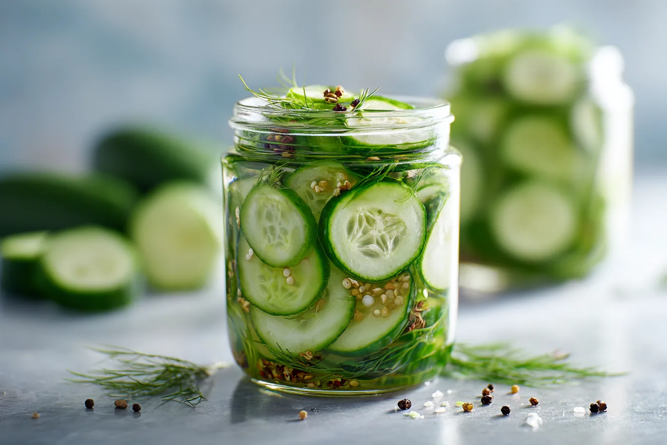 Quick Pickled Cucumbers - Refrigerator Pickles