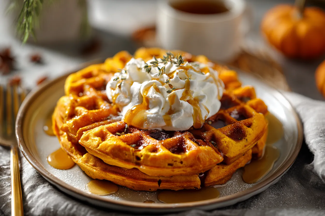 Irresistible Pumpkin Waffles The Ultimate Fall Recipe 5 The Best Pumpkin Waffles upscaled 68a670466f965