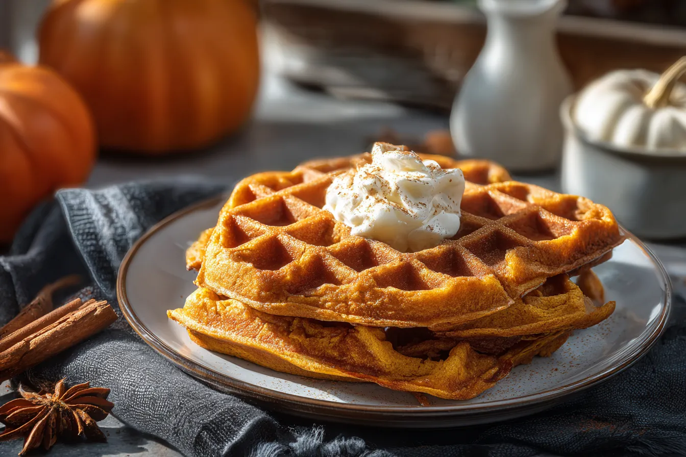 Irresistible Pumpkin Waffles The Ultimate Fall Recipe 4 The Best Pumpkin Waffles upscaled 68a670bf2c91f