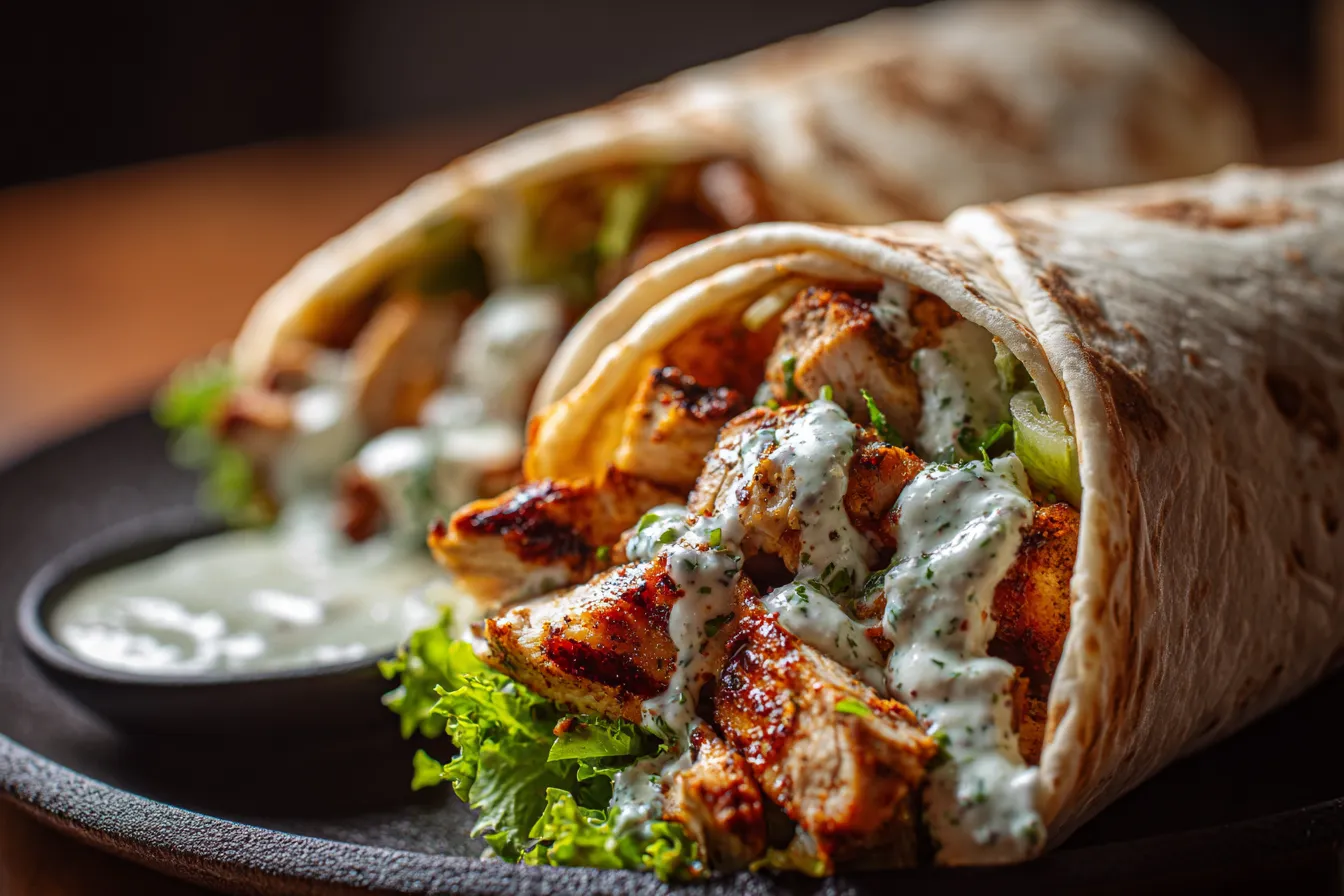 Chicken Shawarma with Creamy Garlic Sauce