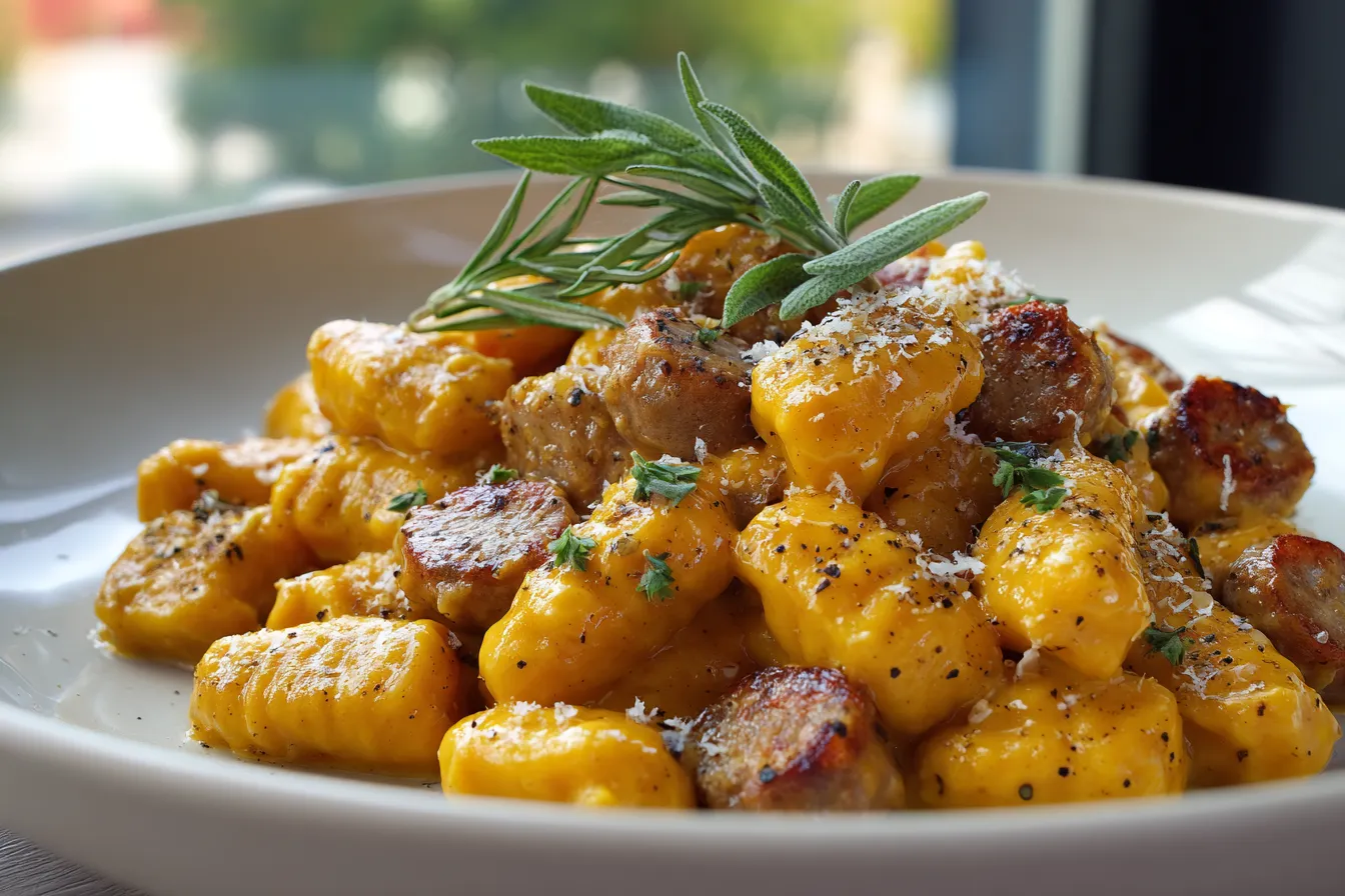 Indulgent Creamy Butternut Squash Gnocchi Sausage Recipe 4 Creamy Butternut Squash Gnocchi upscaled 68b948e227aab