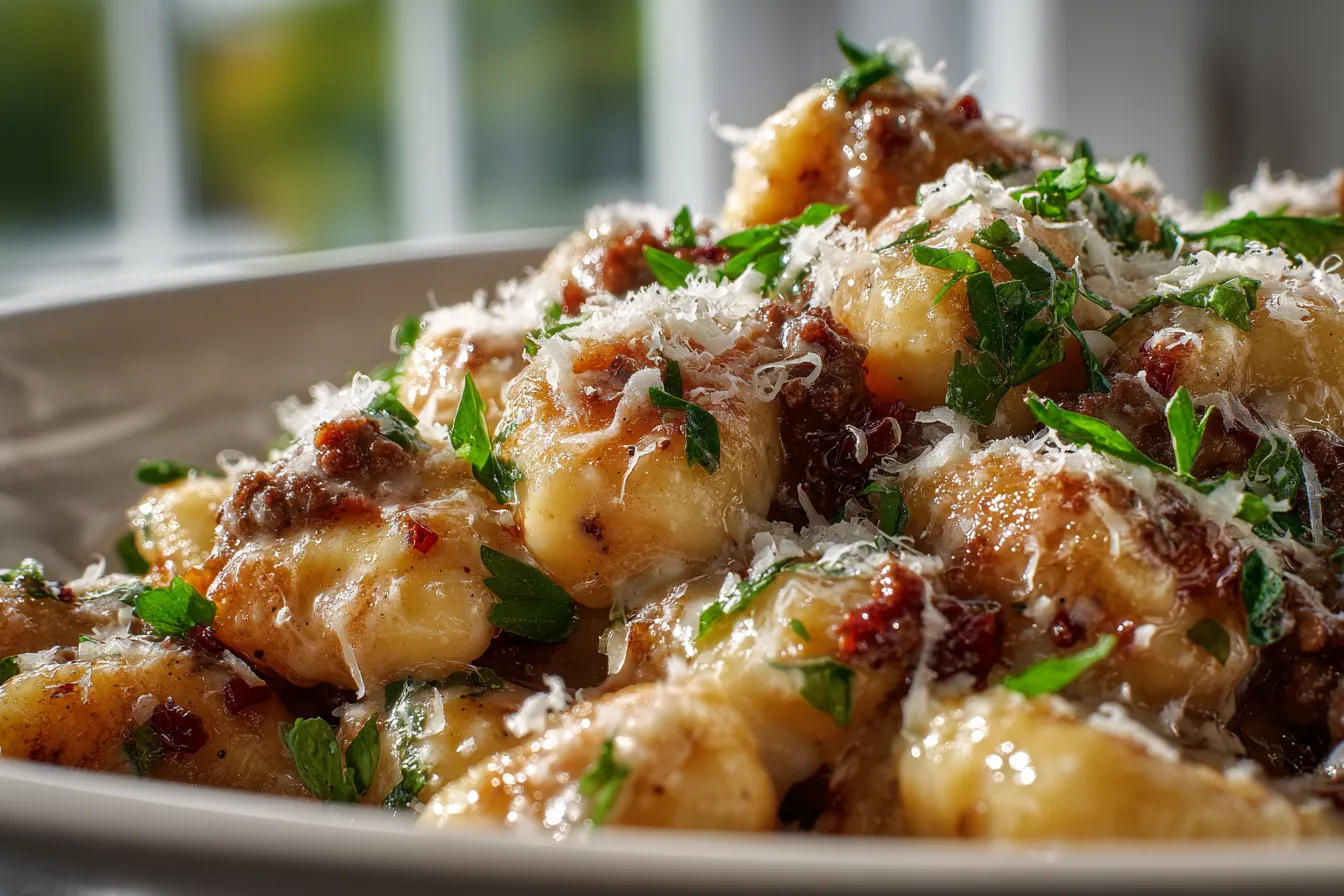 Creamy Ground Beef Gnocchi