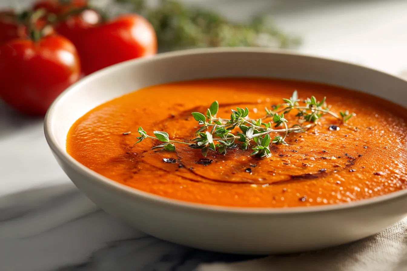 Creamy Roasted Garlic Tomato Soup