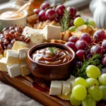 Dessert Charcuterie board with Caramel Apple Dip