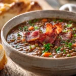 Delicious French Lentil Bacon Soup Hearty Comfort in a Bowl 5 French Lentil Bacon Soup