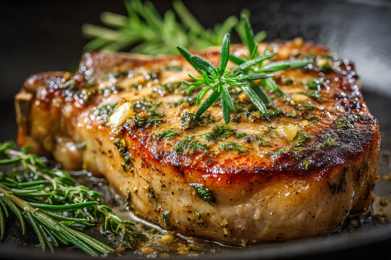 Savory Garlic Butter Pan Seared Pork Chops in 20 Min 2 Garlic Butter Pan Seared upscaled 68dc4ee760cdf