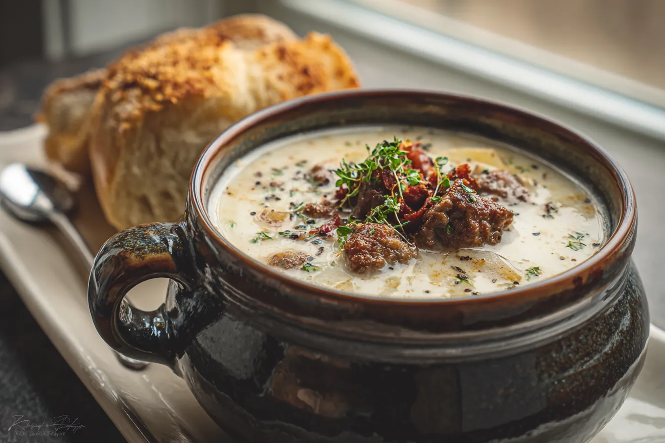 Irresistible Crockpot Creamy Potato Hamburger Soup Recipe 2 Hearty Crockpot Creamy Potato upscaled 68c9cb23f06f6