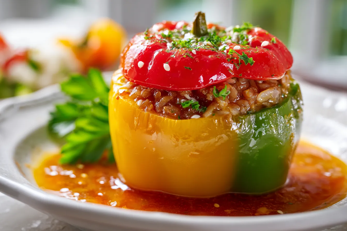 High Protein Stuffed Pepper Soup