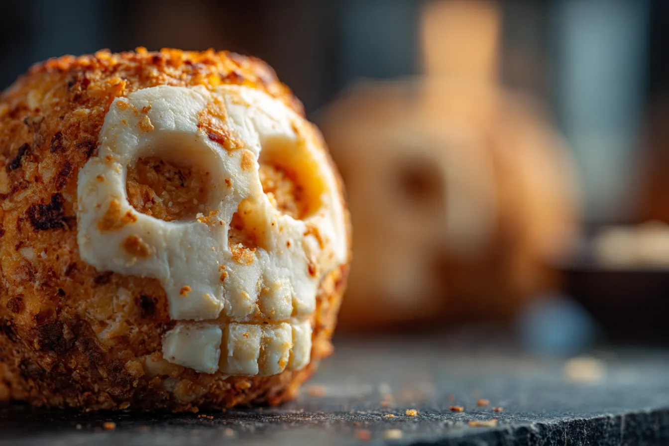 Delicious Skellington Cheese Ball Appetizer Recipe for Spooky Fun 3 Skellington Cheese Ball Appetizer upscaled 68dc625bdc0fb