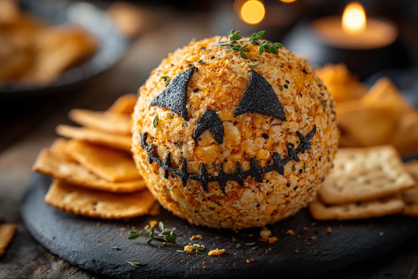 Delicious Skellington Cheese Ball Appetizer Recipe for Spooky Fun 2 Skellington Cheese Ball Appetizer upscaled 68dc62d3944a0