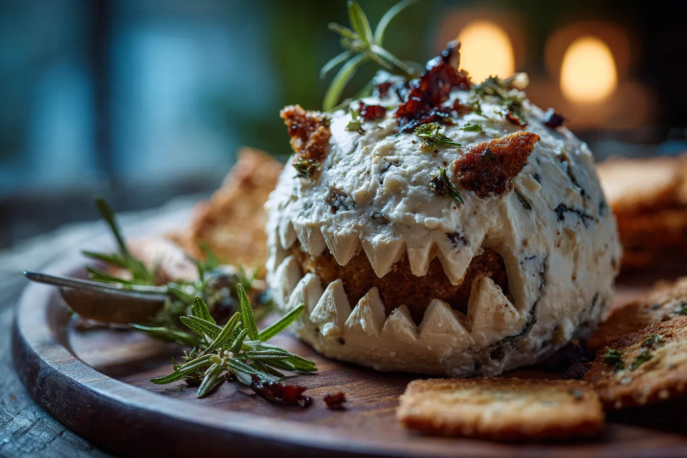 Delicious Skellington Cheese Ball Appetizer Recipe for Spooky Fun 4 Skellington Cheese Ball Appetizer upscaled 68dc634b78ced
