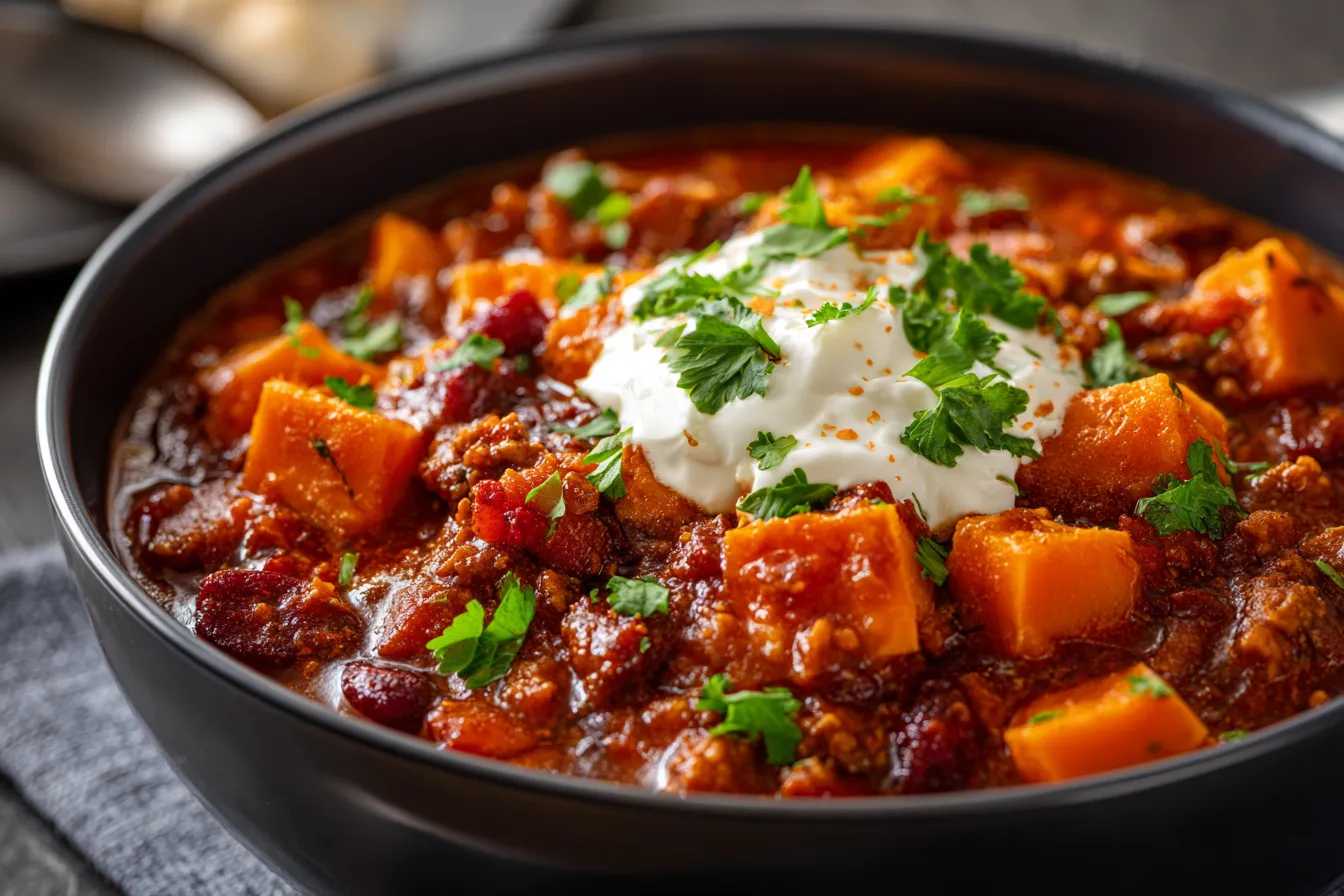Savory Turkey Sweet Potato Chili Hearty Healthy Delight 2 Turkey Sweet Potato Chili upscaled 68c2d7c31b0f5